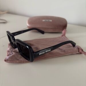 Miu Miu Black Modern Sunglasses